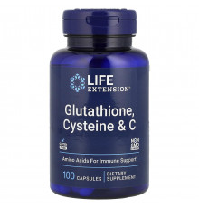 Глутатіон, цистеїн та вітамін С Life Extension Glutathione Cysteine & C100 капс