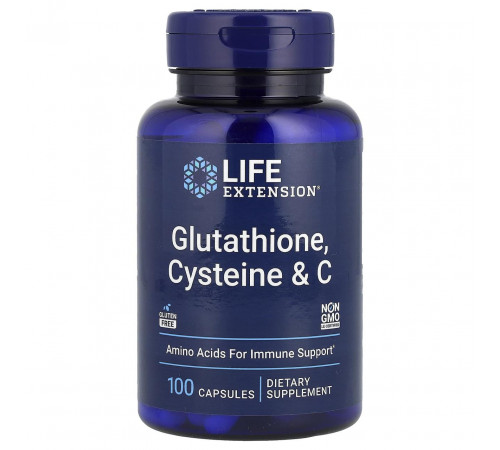 Глутатион, цистеин и витамин С Life Extension Glutathione Cysteine & C100 капс