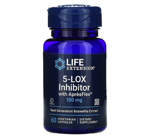 Босвелія Life Extension 5-LOX Inhibitor with ApresFlex 100 мг 60 капс