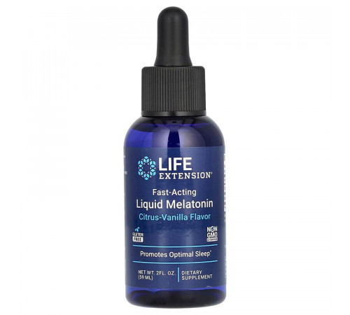 Мелатонин Life Extension Liquid Melatonin 59 мл цитрусово-ванильным