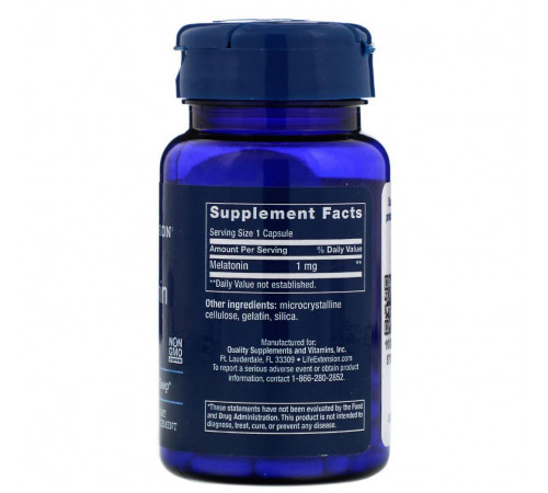 Мелатонин Life Extension Melatonin 1 мг 60 капс