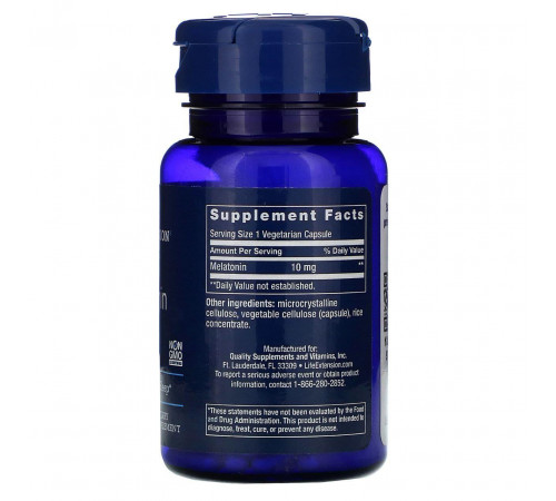 Мелатонін Life Extension Melatonin 10 мг 60 капс