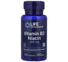 Вітамін В3 (ніацин) Life Extension Vitamin B3 Niacin 500 мг 100 капс
