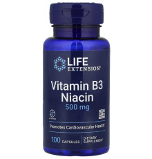 Витамин В3 (ниацин) Life Extension Vitamin B3 Niacin 500 мг 100 капс