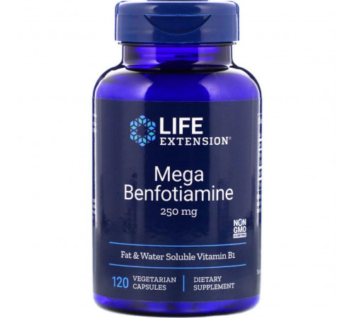 Бенфотіамін Мега Life Extension Benfotiamine 250 мг 120 капс