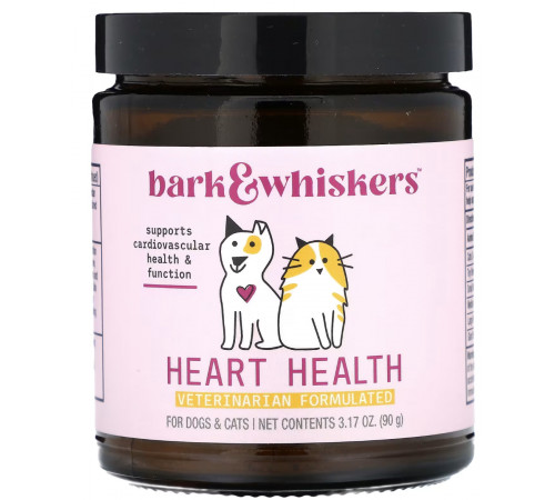Підтримка здоров'я серця котів та собак Dr. Mercola Bark and Whiskers Heart Health 90 г