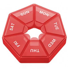 Контейнер для таблеток MEMOSAN 7 Side Pill box червоний