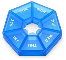 Таблетниця MEMOSAN 7 Side Pill box блакитний