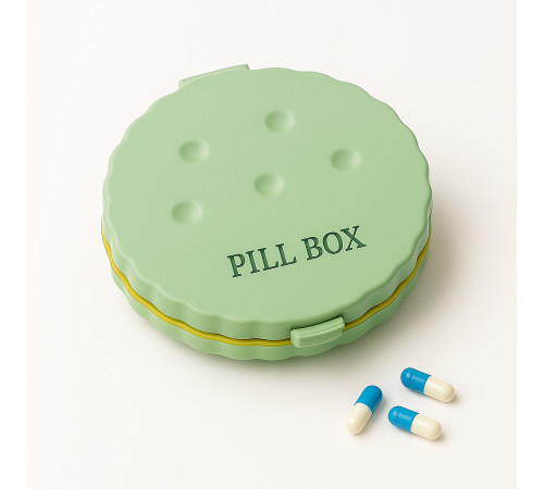 Органайзер для таблеток MEMOSAN Cookie Shaped Pill Box зелений