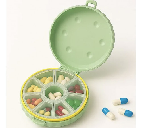 Органайзер для таблеток MEMOSAN Cookie Shaped Pill Box зелений