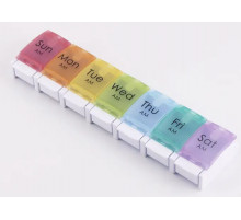Таблетниця MEMOSAN Rainbow 7-Grid Pill Single Row Pill Organizer
