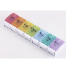 Таблетниця MEMOSAN Rainbow 7-Grid Pill Single Row Pill Organizer