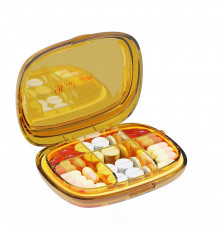 Таблетниця MEMOSAN Portable Transparent Pill Box помаранчевий