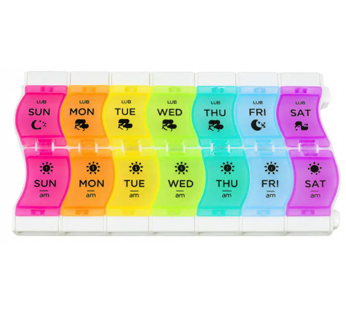 Органайзер для таблеток на 7 дней MEMOSAN 7 Days Pill Box