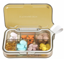 Органайзер для таблеток на 7 відділень MEMOSAN 7 Case Pill Organizer Pill Box & Travel Pill Case жовтий