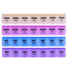 Органайзер для таблеток на 7 днів 28 відділень MEMOSAN 7 Days 28 compartment Pill Box
