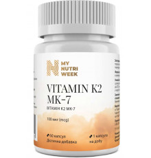 Вітамін К2-менахінон-7 My Nutri Week Vitamin K2 MK-7 100 мкг 60 капс
