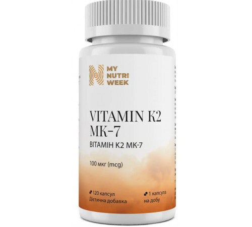 Вітамін К2-менахінон-7 My Nutri Week  Vitamin K2 MK-7 100 мкг, 120 капс