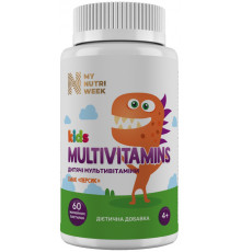 Мультивітаміни для дітей My Nutri Week Kids Multivitamins 60 жел паст персик