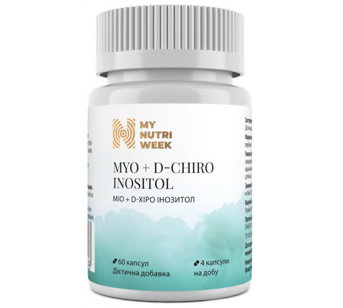 Міо + D-хіро інозитол My Nutri Week Myo + D-Chiro Inositol 60 капс