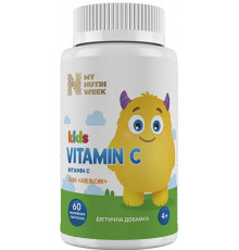 Вітамін С для дітей My Nutri Week Kids Vitamin C 60 желейних пастилок апельсин