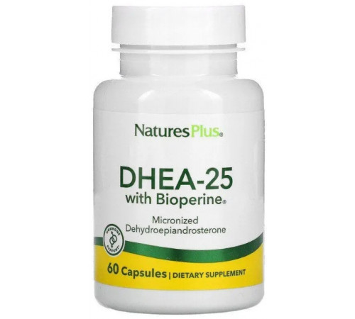 ДГЭА-25 с биоперином Nature's Plus DHEA-25 With Bioperine 60 капс