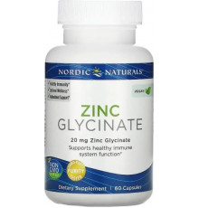 Гліцинат цинку Nordic Naturals Zinc Glycinate 20 мг 60 капс