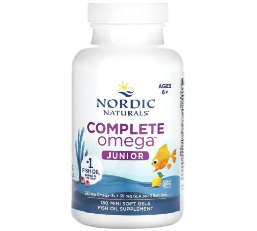 Риб'ячий жир для дітей Nordic Naturals Complete Omega 180 міні капсул лимон