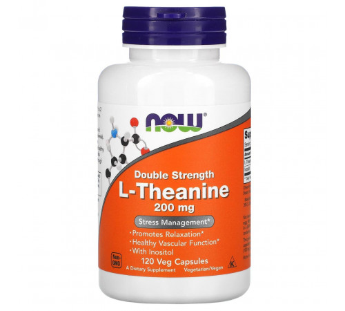 L-теанін Now Foods L-Theanine 200 мг 120 вег капс