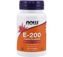 Вітамін Е Now Foods Vitamin E 134 мг (200 МО) 100 гел капс