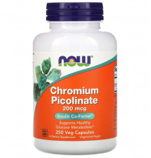 Хром піколінат Now Foods Chromium Picolinate 200 мкг 250 капс