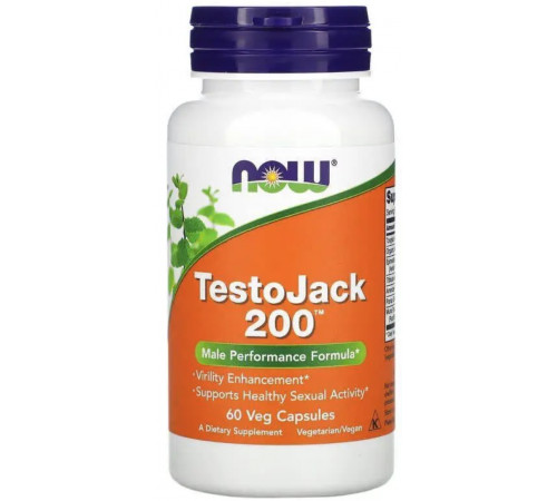 Репродуктивне здоровʼя чоловіків Now Foods TestoJack 200 60 вег капс