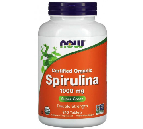 Спіруліна NOW Foods Spirulina 1000 мг 240 таб