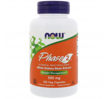 Біла квасоля фаза 2 Now Foods White Kidney Beans 500 мг 120 вег капс