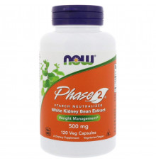 Біла квасоля фаза 2 Now Foods White Kidney Beans 500 мг 120 вег капс
