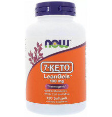 7 кето Дегідроепіандростерон Now Foods 7-Keto LeanGels 100 мг 120 капсул