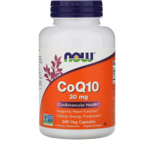Коэнзим Q10 Now Foods CoQ10 30 мг 240 вегетарианских капсул