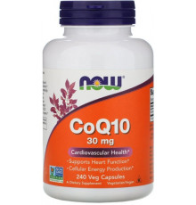 Коензим Q10  Now Foods CoQ10 30 мг 240 вегетаріанських капсул