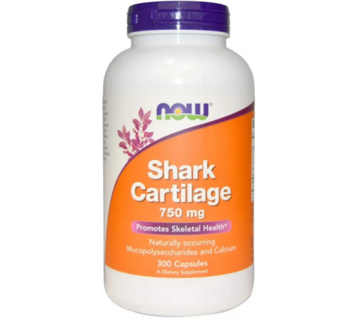 Акулячий хрящ Now Foods Shark Cartilage 750 мг 300 капс