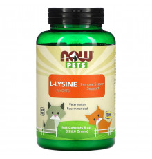 L-лізин для кішок Now Foods Pets L-Lysine for Cats 226,8 г