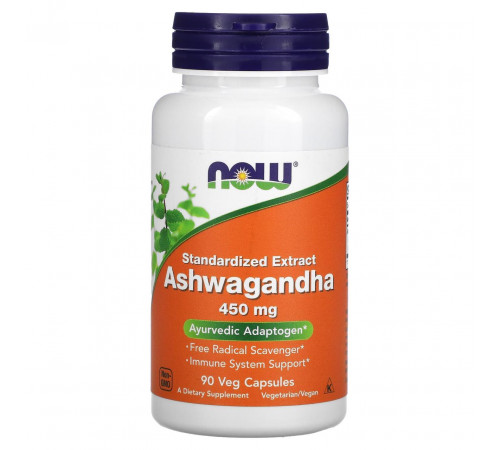 Ашваганда Now Foods Ashwagandha 450 мг 90 вег капс