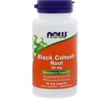 Корень клопогона Now Foods Black Cohosh Root 80 мг 90 вес капс