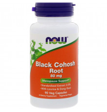 Корінь клопогону Now Foods Black Cohosh Root 80 мг 90 вег капс