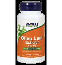 Листя оливи екстракт Now Foods Olive Leaf 500 мг 60 кап