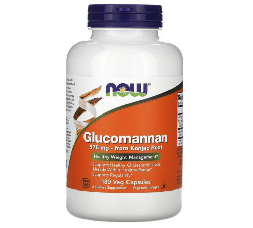 Глюкоманнан Now Foods Glucomannan 575 мг 180 вег капс