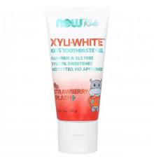 Зубная паста дитячий Now Foods Solutions Toothpaste Gel 85 г полуниця