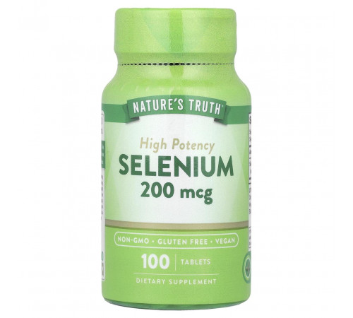 Селен Nature's Truth Selenium 200 мкг 100 таб