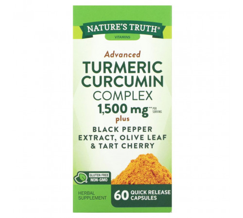 Куркума комплекс Nature's Truth Turmeric Curcumin Complex 1500 мг 60 капс