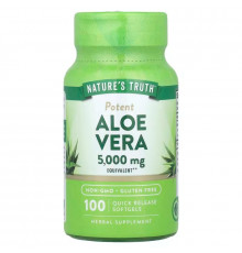 Алое Вера Nature's Truth Aloe Vera Potent 5000 мг 100 гел капс