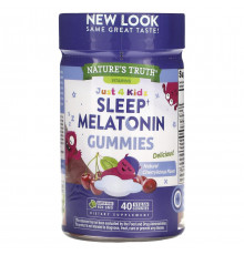 Мелатонін для дітей Nature's Truth Sleep Melatonin Just 4 Kids 40 жувальних цукерок вишня